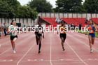 Junior girls 100 metres, English Schools Track and Field. Photo: David T. Hewitson/Sports for All Pics
